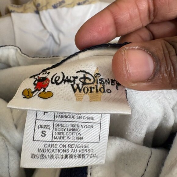 Walt Disney World Zip Long Sleeve Hooded Wind Breaker Small Navy Blue - Picture 4 of 4